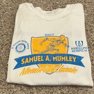 Sport-Tek Men’s  White Tech T-Shirt – Size Medium – Samuel A. Mumley Memorial